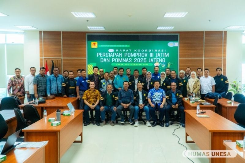 Seluruh jajaran pengurus dan anggota Bapomi Jatim dan perwakilan PP Bapomi menghadiri Rakor di Unesa.