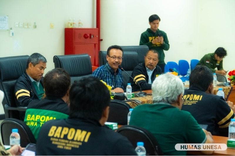 Rapat Koordinasi (Rakor) persiapan Pomprov III Jatim dan Pomnas XIX 2025 dipimpin Ketua Umum Bapomi Jatim, yang dihadiri seluruh jajaran pengurus dan anggota.